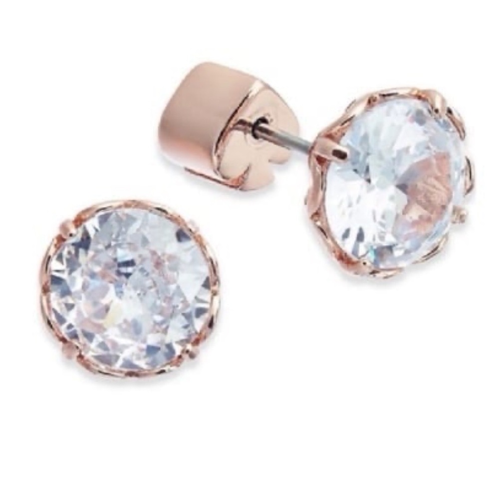 Kate Spade 'that sparkle' round studs in rose